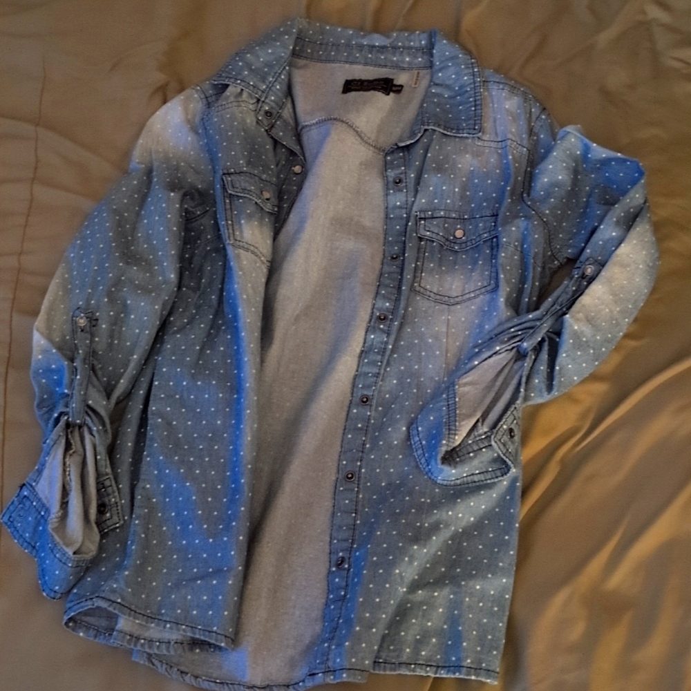 Jean button down